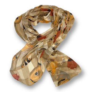 Women’s Lightweight Fish Print Scarf One Size